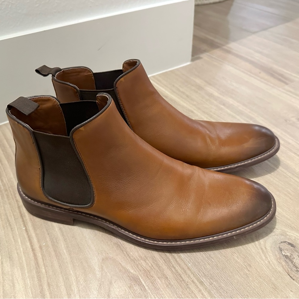 Nordstrom Brown Leather Chelsea Boots